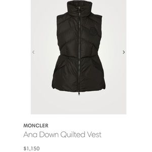 BNWT Moncler Vest